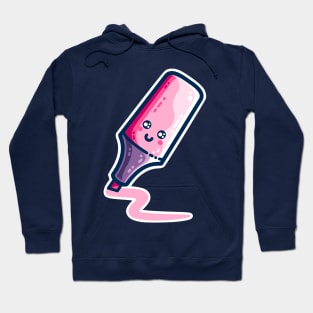 Pink Highlighter Pen Kawaii Cute Hoodie